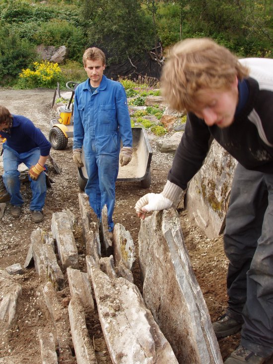 Чехи строят скалку в ботаническом саду Тромсо в Норвегии